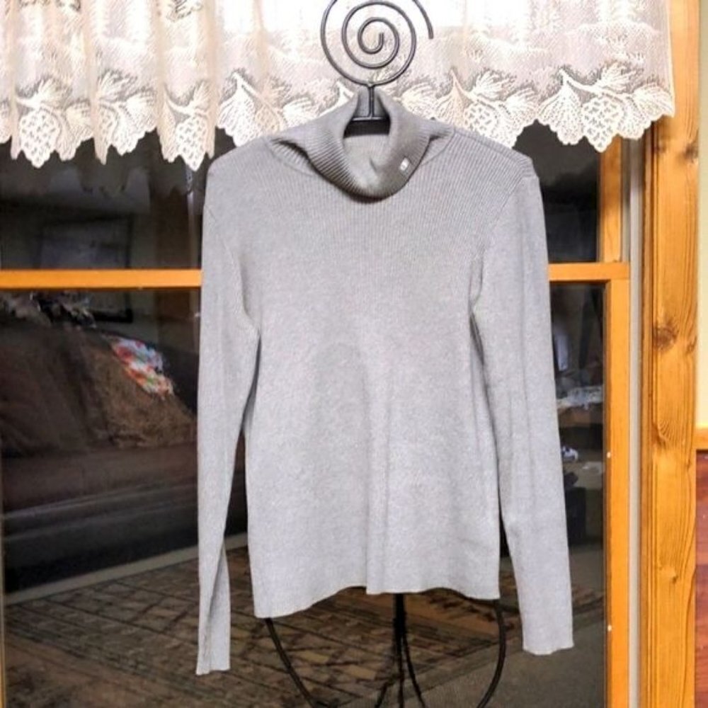 Lauren Ralph Lauren Embroidered Long Sleeve Turtleneck Long Sleeve Sz L Sweater